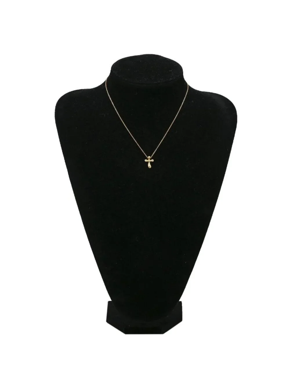 Tiffany & Co Necklace Small Cross Yellow Gold T& Elsa Peretti YG